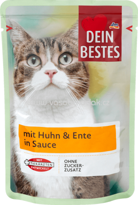 Dein Bestes Katze Beutel Sauce Huhn & Ente 100g