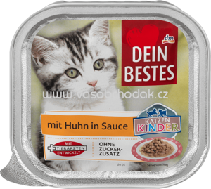 Dein Bestes Nassfutter für junge Katzen bis zum 12. Lebensmonat mit Huhn, in Sauce, 100 g