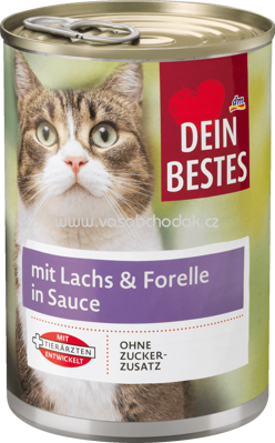 Dein Bestes Nassfutter für Katzen mit Lachs & Forelle, in Sauce, 400 g