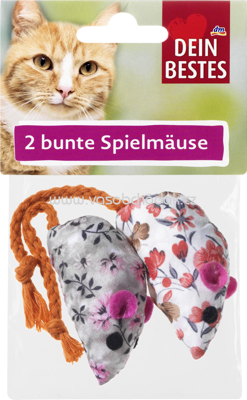 Dein Bestes Zubehör für Katzen, Bunte Spielmäuse, 2 St - ONL