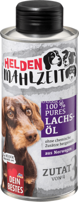 Dein Bestes Einzelfuttermittel für Hunde, Heldenmahlzeit, 100 % Pures Lachsöl, 250 ml