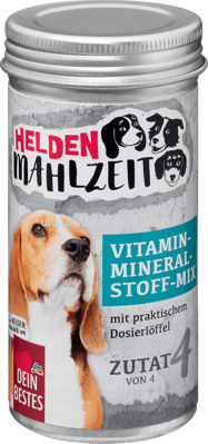 Dein Bestes Ergänzungsfuttermittel für Hunde, Heldenmahlzeit, Vitamin-Mineralstoff-Mix, 125 g