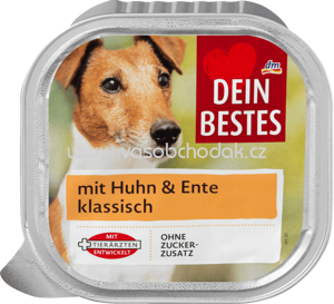 Dein Bestes Dein Bestes Nassfutter für Hunde mit Huhn & Ente, klassisch, 300 g