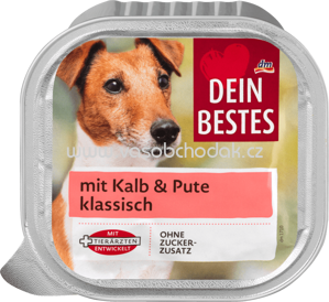 Dein Bestes Nassfutter für Hunde mit Kalb & Pute, klassisch, 300 g