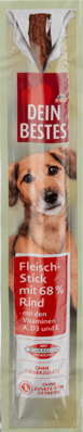 Dein Bestes Snack für Hunde, Fleisch-Stick mit 68 % Rind, 1 St, 12 g