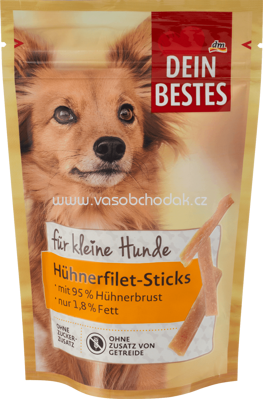 Dein Bestes Snack für Hunde, Hühnerfilet-Sticks für kleine Hunde, 80 g