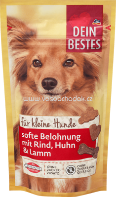 Dein Bestes Snack für Kleine Hunde, Softe Belohnung mit Rind, Huhn & Lamm, 60 g