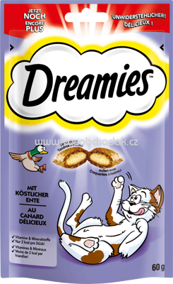 Dreamies Snack für Katzen mit Ente, 60 g - ONL