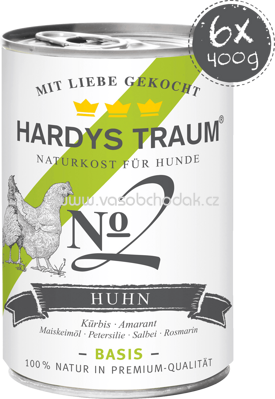 Hardys Traum Nassfutter für Hunde, Basis No. 2, 6x400g, 2,4 kg - ONL