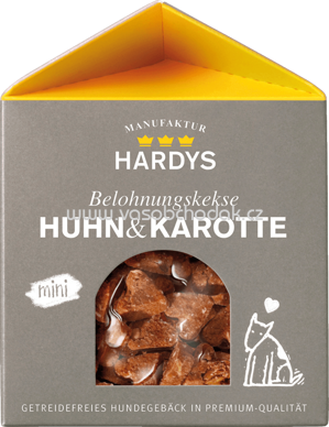 Hardys Traum Snack für Hunde, Kekse Huhn & Karotte, mini, 125 g - ONL