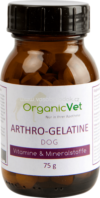 OrganicVet Nahrungsergänzung für Hunde, Arthro-Gelatine, für Gelenke, 75 g - ONL