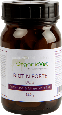OrganicVet Nahrungsergänzung für Hunde, Biotin-Forte, für Haut, Fell & Krallen, 125 g - ONL