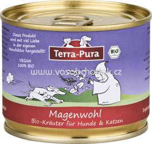 Terra Pura Nahrungsergänzung für Hunde und Katzen, Magenwohl, Kräuter, 100 % Bio, 80 g - ONL