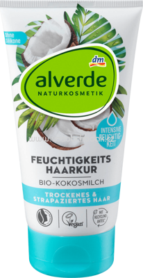 Alverde NATURKOSMETIK Haarkur Feuchtigkeit Bio-Kokosmilch, 150 ml