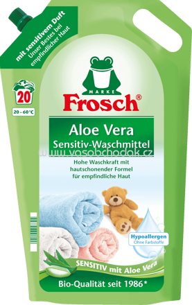 Frosch Vollwaschmittel Flüssig Aloe Vera Sensitiv, 20 Wl