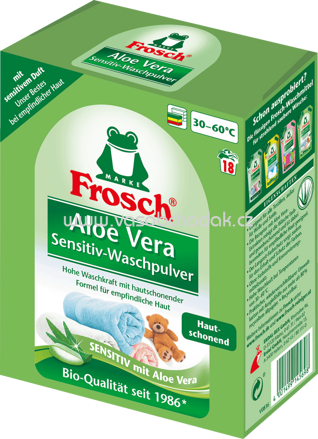 Frosch Vollwaschmittel Pulver Aloe Vera Sensitiv, 18 Wl