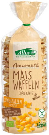 Allos Amaranth Mais Waffeln ungesalzen, 100g