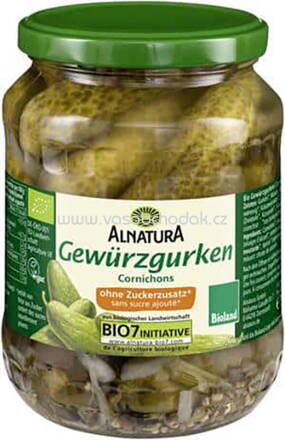 Alnatura Gewürzgurken ohne Zuckerzusatz, 670g