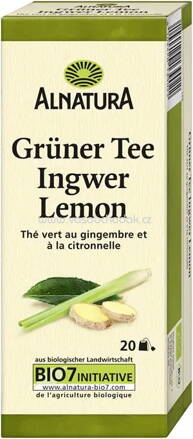 Alnatura Grüner Tee Ingwer Lemon, 20 Beutel