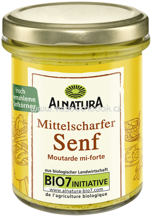 Alnatura Senf Mittelscharf, 185g