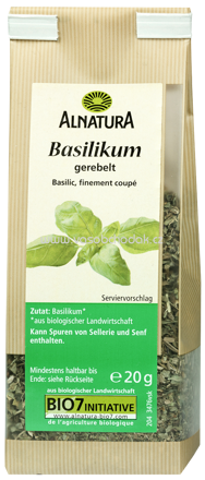 Alnatura Basilikum gerebelt, 20g
