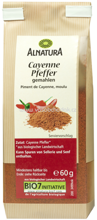 Alnatura Cayenne Pfeffer, gemahlen, 60g