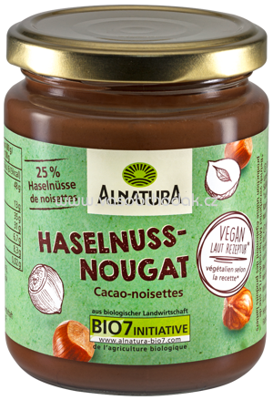 Alnatura Haselnuss-Nougat-Creme vegane Rezeptur, 250g