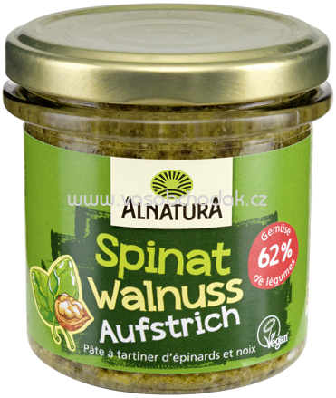 Alnatura Aufstrich Spinat-Walnuss, 135g