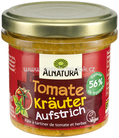 Alnatura Aufstrich Tomate-Kräuter, 135g