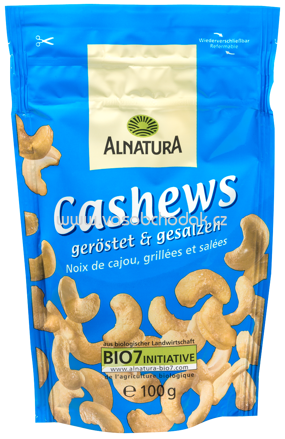 Alnatura Cashews geröstet & gesalzen, 100g