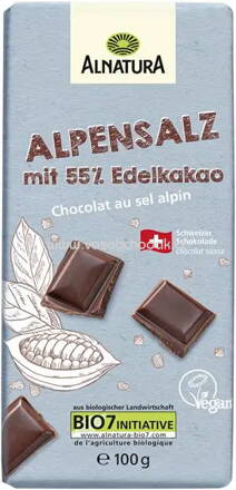 Alnatura Alpensalz Schokolade, 100g