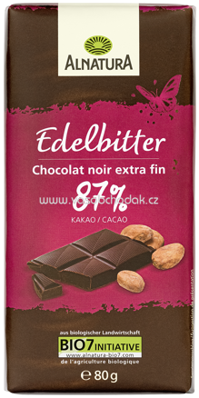 Alnatura Edelbitter Schokolade 87% Kakao, 80g