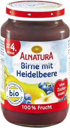 Alnatura Birne mit Heidelbeere, nach dem 4. Monat, 190g