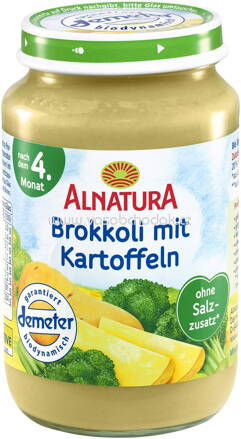 Alnatura Brokkoli mit Kartoffeln, nach dem 4. Monat, 190g