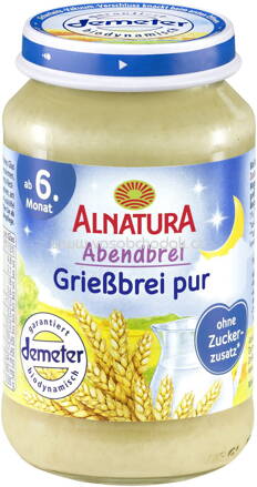 Alnatura Abendbrei Grießbrei pur ab 6. Monat, 190g