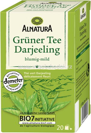 Alnatura Grüner Tee Darjeeling, 20 Beutel