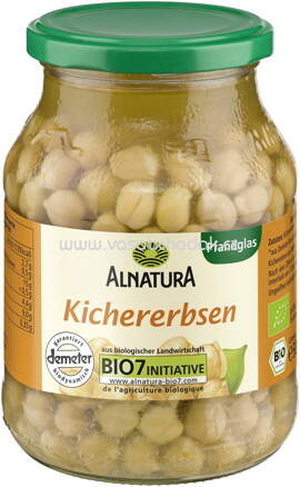 Alnatura Kichererbsen im Pfandglas, 500g