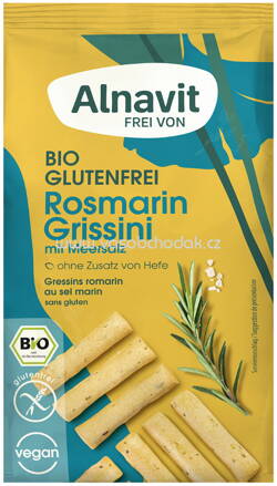 Alnavit Rosmarin Grissini mit Meersalz, 100g