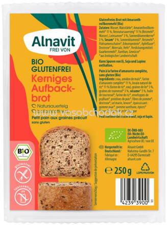 Alnavit Kerniges Aufbackbrot, 250g