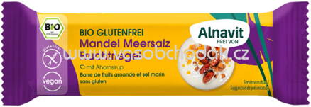 Alnavit Fruchtriegel Mandel Meersalz mit Ahornsirup, 40g