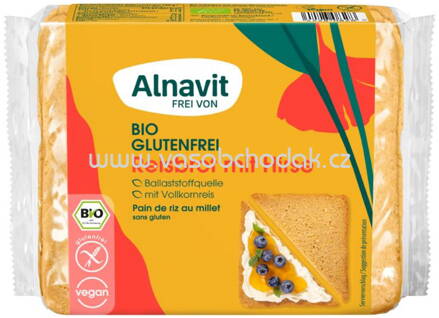 Alnavit Reisbrot mit Hirse, 375g