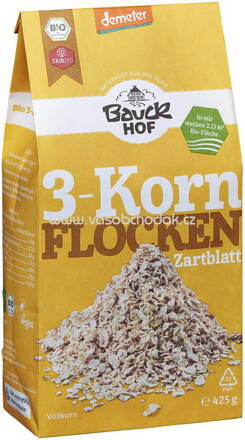 Bauckhof 3 Korn Flocken Zartblatt, 425g