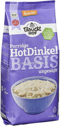Bauckhof Porridge Hot Dinkel Basis, ungesüßt, 400g