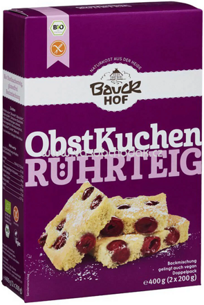 Bauckhof Backmischung Obst Kuchen Rührteig, glutenfrei, 400g