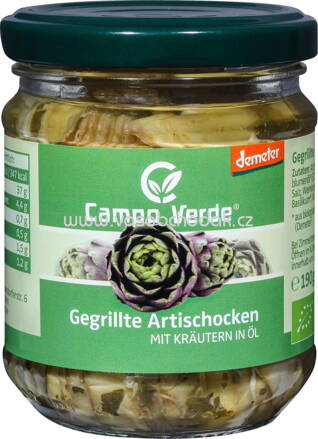 Campo Verde Gegrillte Artischocken mit Kräutern in Öl, 190g