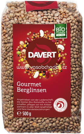 Davert Gourmet Berglinsen, 500g