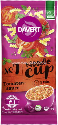 Davert Noodle Cup Tomaten Sauce, 67g