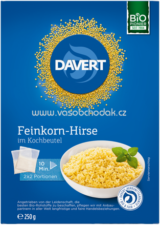 Davert Feinkorn Hirse im Kochbeutel, 250g