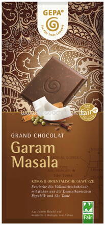 GEPA Tafelschokolade Garam Masala, 100g