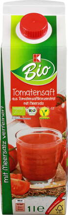 K-Bio Tomatensaft mit Meersalz, 1l